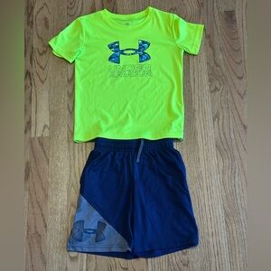 Under Armour Boys Tech Shirt and Athletic Shorts set size 6/XS